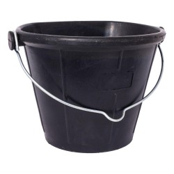 Red Gorilla Tyre Rubber Feed Bucket Flat Back 17 Litre